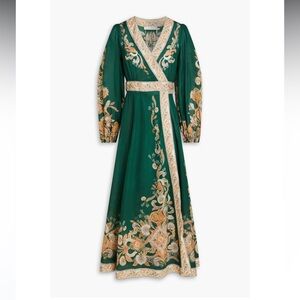 green emerald velvet dress 1980s Paul-Louis Orrier Emerald Green Silk Taffeta Couture Dress w Ext –  Shrimpton Couture main image 0